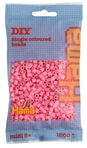 Koraliki Hama MIDI 1000 Koralików 207-06 Kolor Różowy