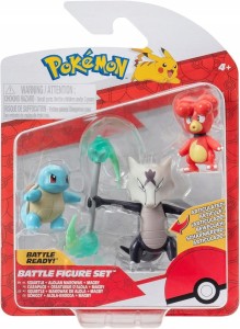 Pokemony – Zestaw 3 figurek: Squirtle, Aloan Marowak, Magby- PKW3600