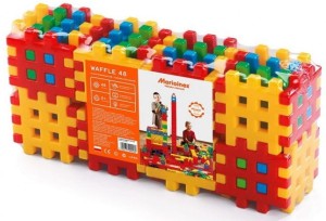Marioinex - Klocki Wafle - Zestaw 48 elementów konstrukcyjnych - 90026