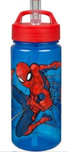 Marvel - Bidon 500 ml ze słomką ustnikiem - Spiderman - 19542