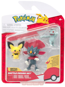 Pokemony – Zestaw 3 figurek: Pichu, Weavile, Machop - PKW4083 