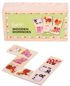 Bigjigs - Drewniane Domino - Farma BJ736