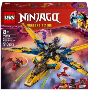 Klocki LEGO NINJAGO 71833 Ras i burzowy superodrzutowiec Arina
