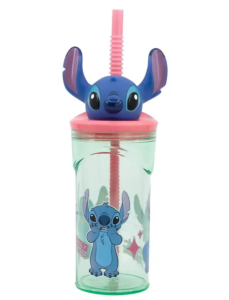 Stitch - Kubek butelka 3D ze słomką 38247