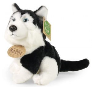 Rappa 209749 Maskotka pies Czarny Husky 16 cm