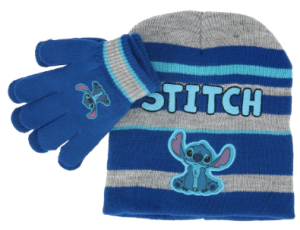 Lilo & Stitch - Szary Komplet Czapka z rękawiczkami -  4358 