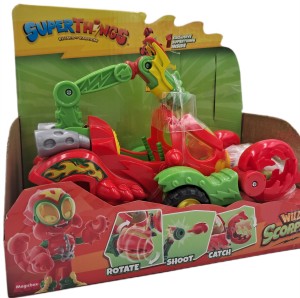 OUTLET Super Things – Neon Power 11. Seria Super Zings – Pojazd Wild Scorpio + figurki 26410 - brak małej figurki i strzałki