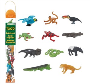 Safari Ltd - Figurki w tubie - Zwierzęta lasów deszczowych - 680504