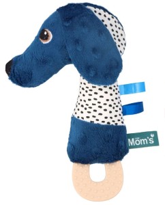 Hencz Toys – Mom’s Care – Jamnik piszczek z gryzakiem granatowy- 714