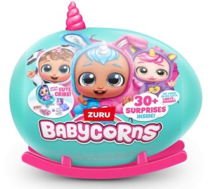 Babycorns - Kołyska Bobas Niespodzianka - Ciemno różowy róg - 92108