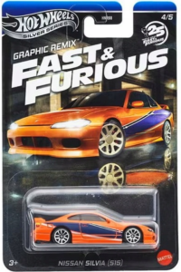 Hot Wheels Graphic Remix Fast & Furious - Nissan Silvia S15 - HNR88 JBY48