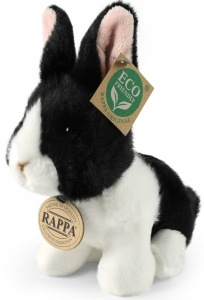 Rappa 252103 Maskotka Królik biało - czarny 16 cm  