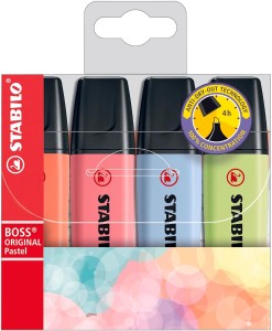 Boss Stabilo - Zakreślacze pastelowe 4 szt. - 8174