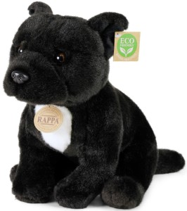 Rappa 210097 Pluszowy czarny pies - Staffordshire Bull Terrier 30 cm