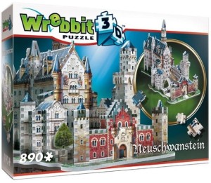Wrebbit - Puzzle 3D - Zamek Neuschwanstein 890 el. - 02005