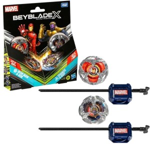 Beyblade X  – Zestaw startowy Iron Man 4-80B vs Thanos 4-60P - G0278 G0287