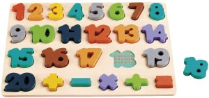 Techan - Drewniana Układanka Puzzle Cyfry - 08445 