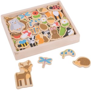 BigJigs - Drewniane magnesy - Leśne zwierzęta BJ275