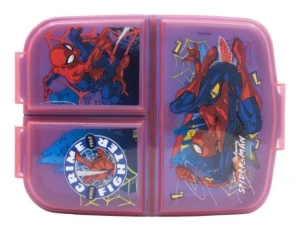 SpiderMan -  Lunchbox - Śniadaniówka z trzema osobnymi przegródkami  83520