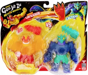 Heroes of Goo Jit Zu – Dwupak rozciągliwych figurek: Blazagon i Kaktikus Meteor 43025