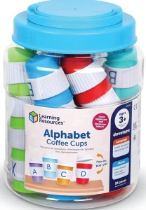 Learning Resources - Zestaw edukacyjny Alphabet Coffee Cups - Kubeczki z literkami LER6794