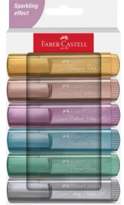 Faber-Castell – Zestaw metalicznych zakreślaczy - 6 kolorów  46763