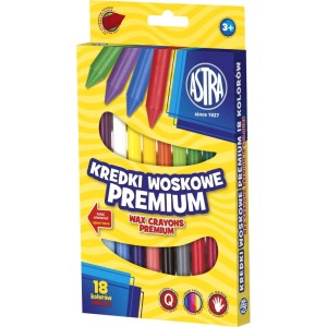 Astra - Kredki Woskowe Premium 18 kolorów - 0726