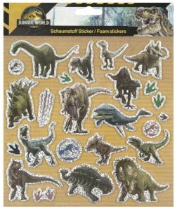 Jurassic World - Zestaw piankowych naklejek JUST0083
