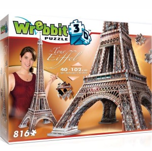 Wrebbit - Puzzle 3D - Wieża Eiffle'a 816el. - 02009
