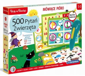 Clementoni - Mówiące Pióro 500 pytań - Zwierzęta 50781