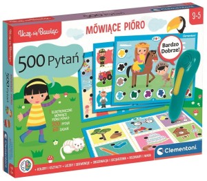 Clementoni - Mówiące Pióro - 500 pytań - 50782