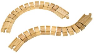 BigJigs - Elastyczny Tor do kolejek drewnianych 36 cm BJT164