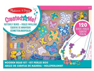 Melissa & Doug  Drewniane Koraliki do Nawlekania Motyle 14179