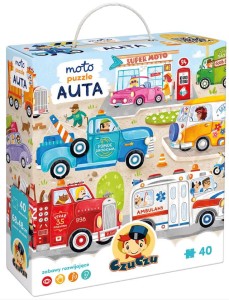 CzuCzu - Moto Puzzle Edukacyjne 40 el. - Auta 492238