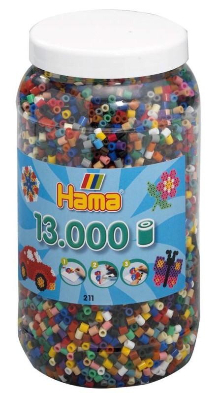Koraliki Hama MIDI 13.000 Koralików Mix Kolorów 21100