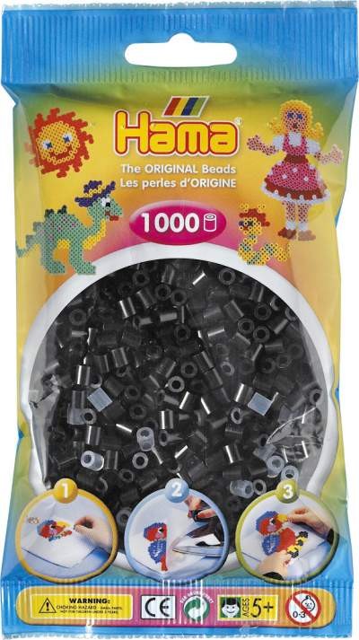 Koraliki Hama MIDI 1000 Koralików 207-18 Kolor Czarny