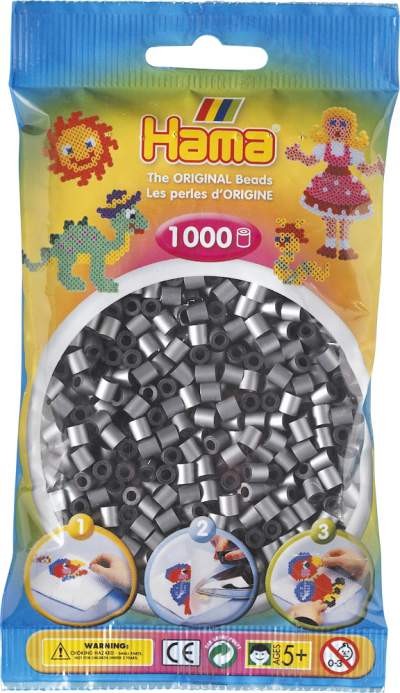 Koraliki Hama MIDI 1000 Koralików 207-62 Kolor Srebrny