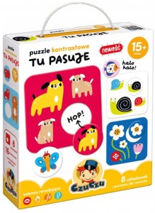 CzuCzu - Puzzle Kontrastowe Tu pasuje 15m - 492009