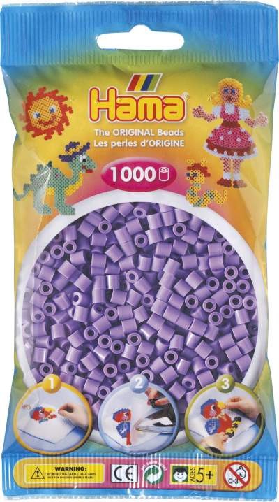 Koraliki Hama MIDI 1000 Koralików 207-45 Kolor Fioletowy Pastelowy