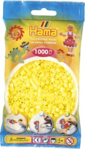 Koraliki Hama MIDI 1000 Koralików 207-43 Kolor Żółty Pastelowy