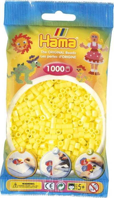 Koraliki Hama MIDI 1000 Koralików 207-43 Kolor Żółty Pastelowy