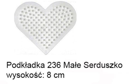 Koraliki Hama Midi Podkładka 236 Małe Serduszko