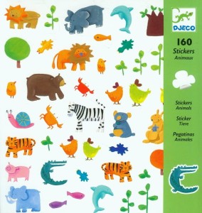DJECO 08841 Zestaw naklejek - Zwierzęta