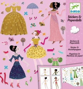 DJECO 09690 Zestaw z naklejkami - Ubrania sezonowe