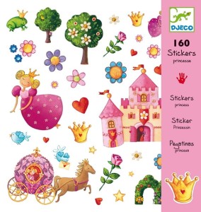 DJECO 08830 Naklejki 160 szt. - Księżniczka