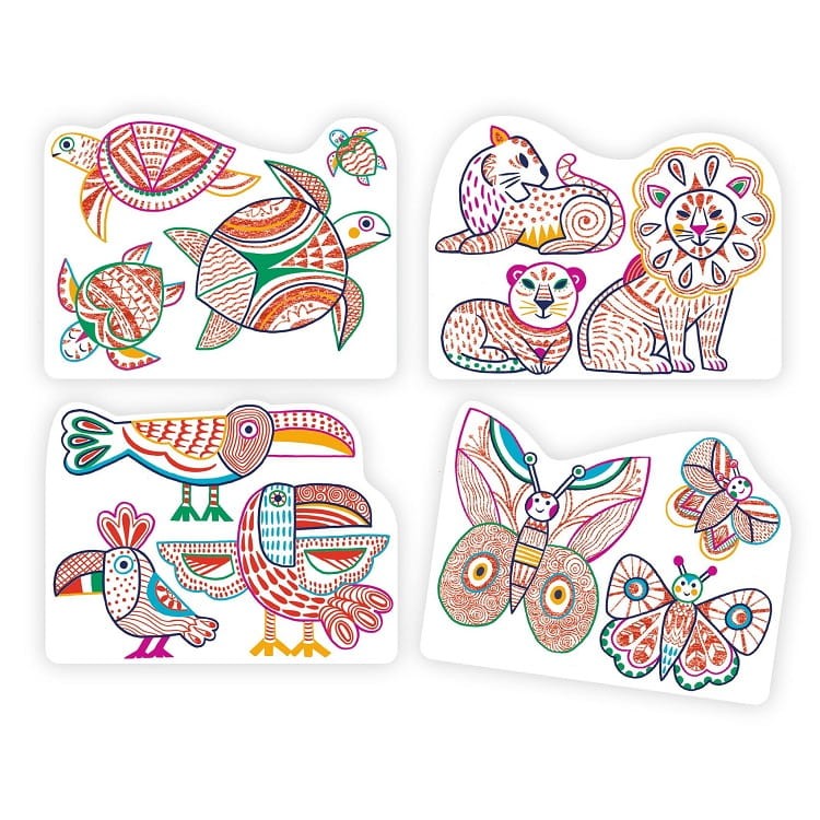 DJECO - Magiczne kolorowanki Dzikie Rodzinki 00066