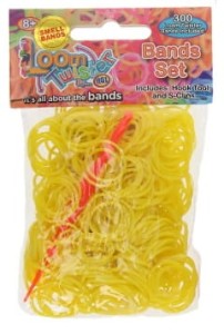 Loom Bands - Gumki do robienia bransoletek 300 szt. - ŻÓŁTE SV11787