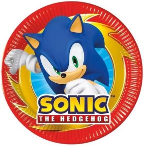 Sonic - Talerzyki papierowe 20 cm 6 szt. 6465