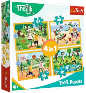 Trefl - Puzzle Trefliki na wakacjach 4w1 - 34623