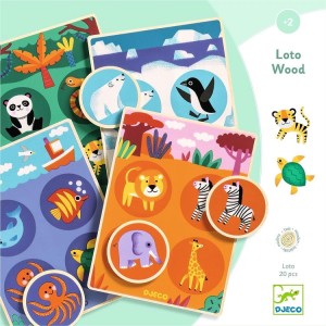 DJECO 01615 Gra edukacyjna Loto - Zwierzęta świata